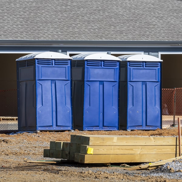 how often are the porta potties cleaned and serviced during a rental period in Centerville